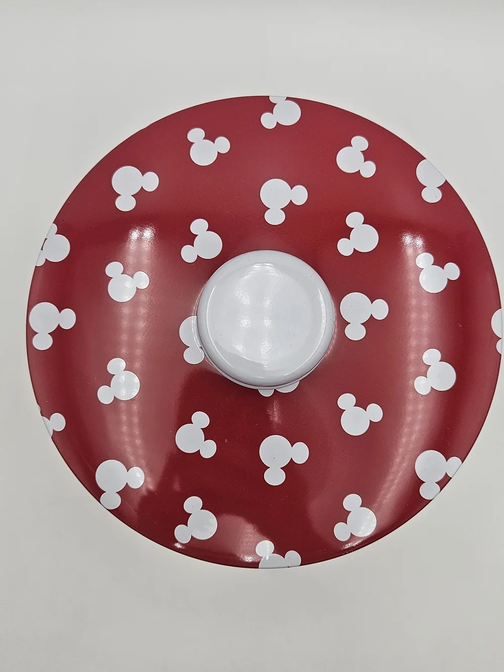Mickey & Minnie Mouse Red & White Cookie Tin with Lid
